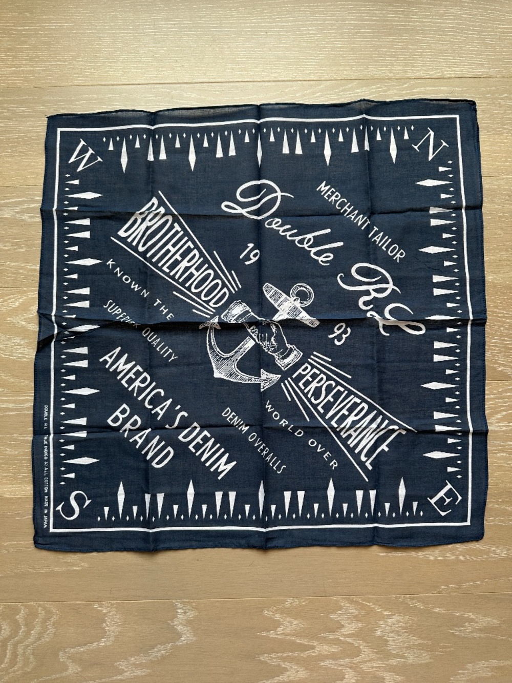 Double RL RRL indigo cotton bandana